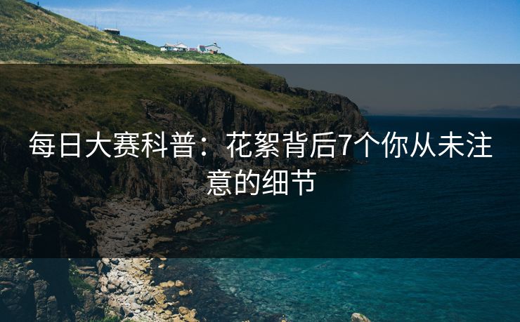 每日大赛科普：花絮背后7个你从未注意的细节